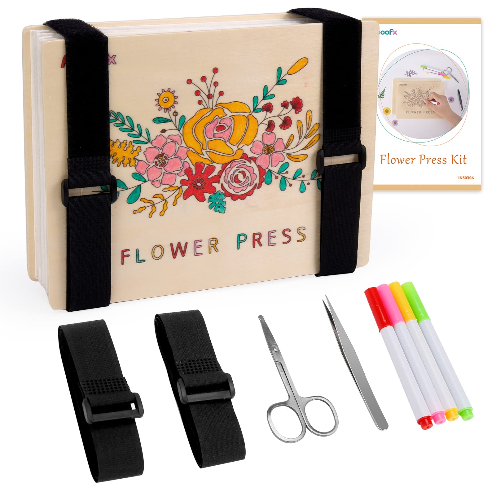  Aboofx Flower Press Kit, Large Wooden Flower Pressing Kit for  Adults Kids, 6 Layers 6.3 x 8.3 Inch Flower Press Leaf Pressing Kit to  Making Dried Plants, DIY Flower Preservation Kit Crafts